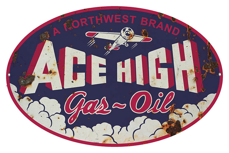 Northwest Ace High Motor Oil 11×18