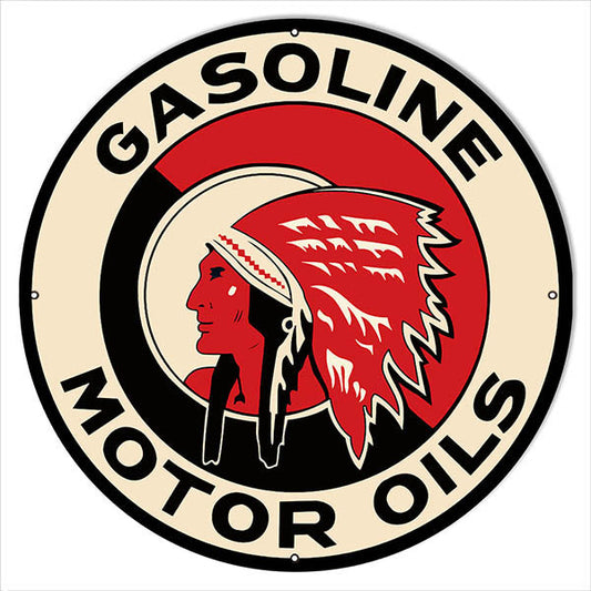 Red And Black Indian Gasoline Motor Oil 30x30