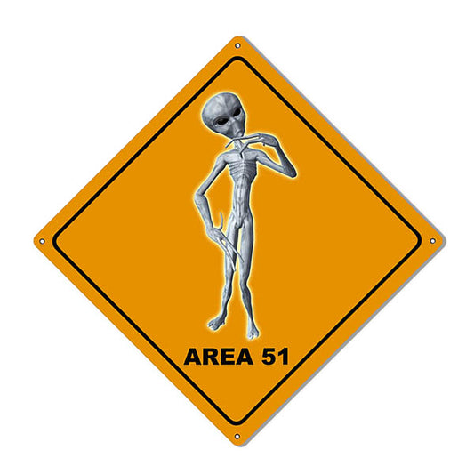 Area 51 Vintage Style Metal Sign 12 x 12
