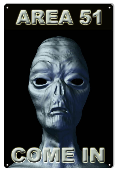 Alien Area 51 Come In 12×18
