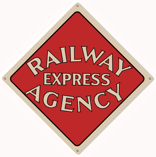 Railway Express Agency Railroad Vintage Style Metal Sign 12 × 12