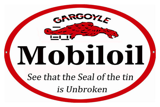Gargoyle Motor Oil Vintage Style Metal Sign 9 × 14