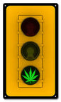 Green Light Marijuana Leaf 8×14