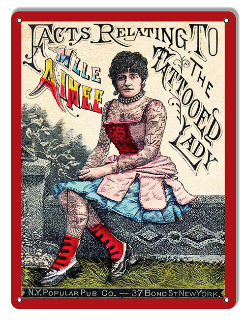 Mlle Aimee The Tattooed Lady 9×12