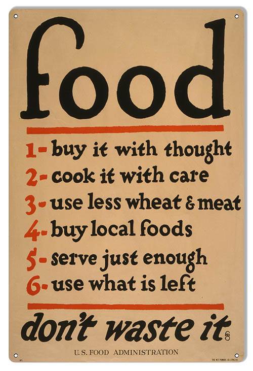 Food Dont Waste It Country Vintage Style Metal Sign 12 × 18