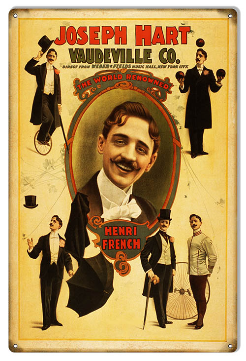 Vaudeville Joseph Hart Henri French 12×18