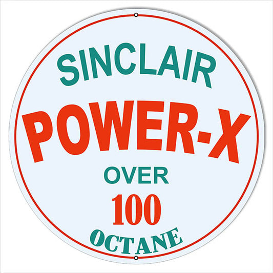 Sinclair Power-X Oil Vintage Style Metal Sign 18 x 18