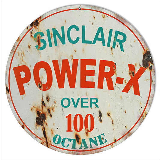 Sinclair Power-X Motor Oil Vintage Style Metal Sign 14 x 14