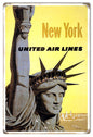 New York United Airlines 12×18