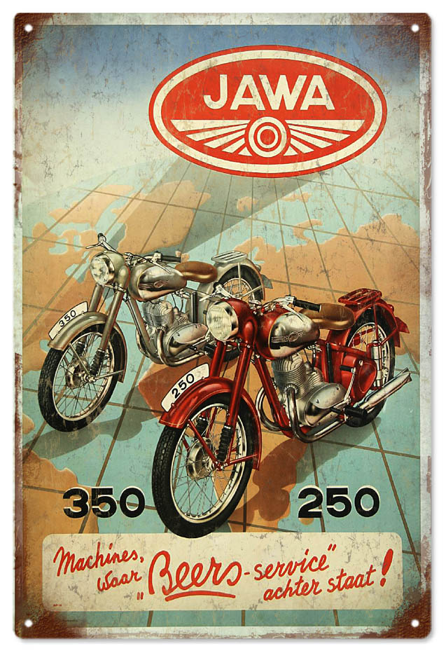 Jawa Motorcycle 12×18