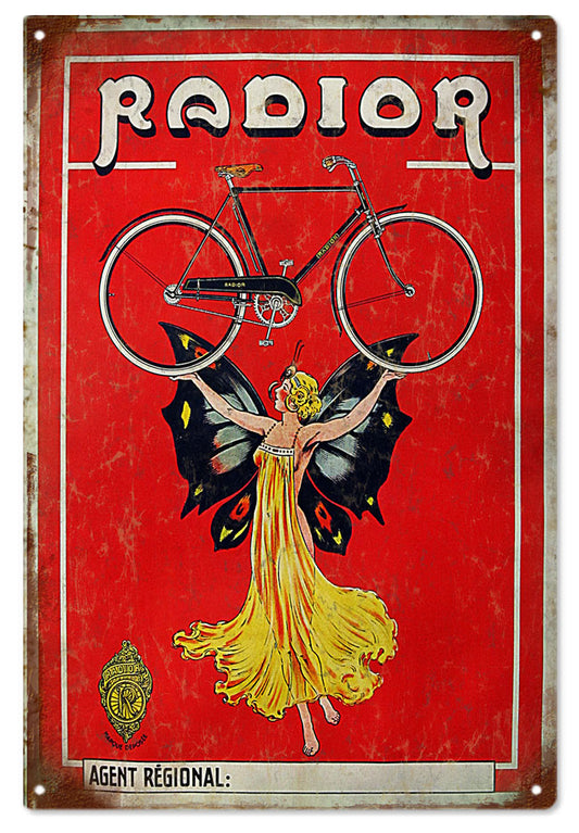 Radior Bicycle Vintage Style Metal Sign 12 x 18