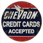 Chevron Credit Cards Accepted 14x14