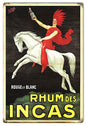 Man Riding White Horse French Drink 12×18