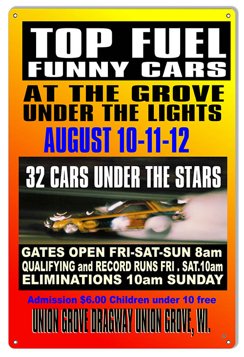 Top Fuel Funny Cars Aug 10-11-12 Motor Speedway 12×18