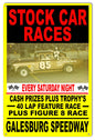 Stock Car Races Galesburg Speedway 12×18