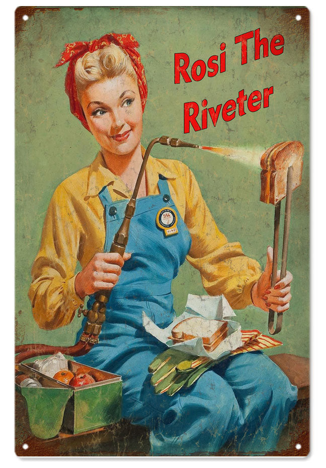 Rosi The Riveter Military 12x18