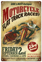 Motorcycle Flat Track Races 12x18