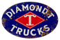 Diamond T Trucks Gas Station Motor Oil 9x14