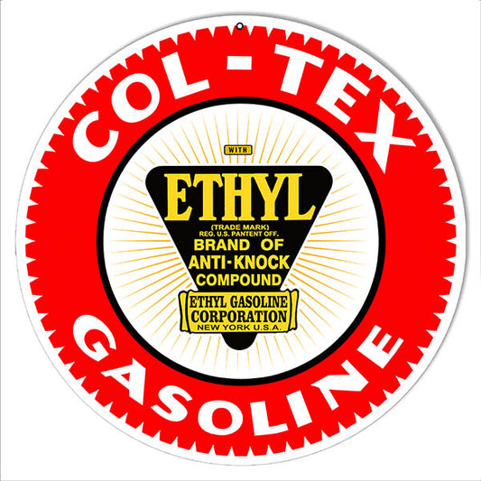 Col Tex Ethyl Gasoline Motor Oil 14x14