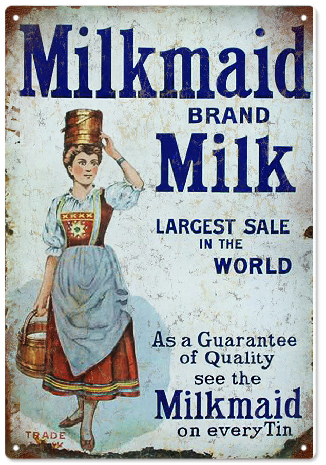 Milkmaid Brand Milk 12x18
