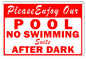 No Swimming Suits After Dark 12×18