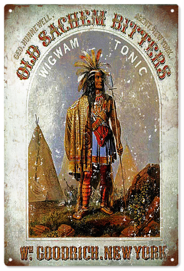 Bitters Wigwam Tonic Bar 12x18
