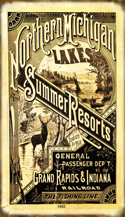 Grand Rapids & Indiana Railroad Railway Vintage Style Metal Sign 8 × 14