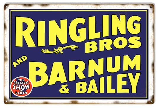 Ringling Bros Barnum And Bailey Circus Vintage Style Metal Sign 12 × 18