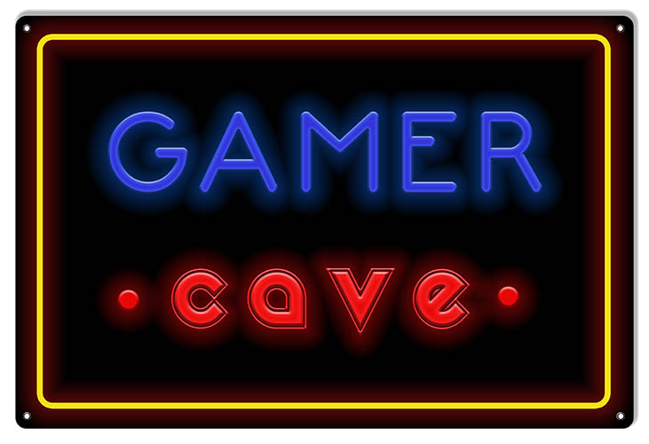 Video Gamer Cave Video Game 12×18