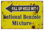 Fill Up Here With National Benzole Motor Oil 12×18
