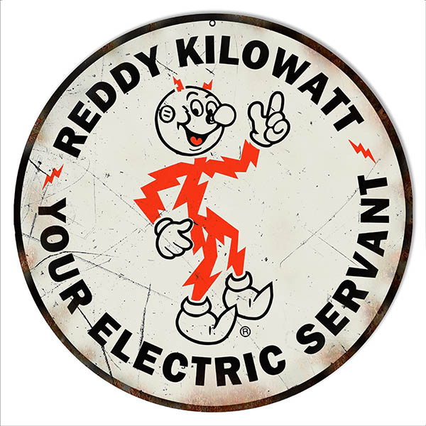 Reddy Kilowatt Electric Servant 14 x 14