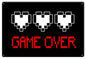 Gamers Game Over Video Game 12×18