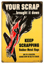 Keep Scrapping Rubber Rags Aviation 12×18