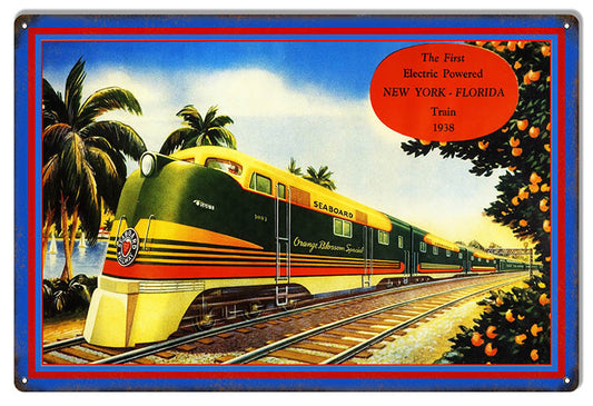 Seaboard Train Vintage Style Metal Sign 12 x 18