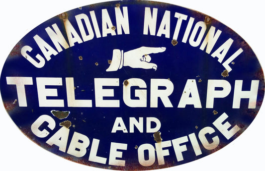 Canadian Telegraph Cable Office Vintage Style Metal Sign 9 × 14