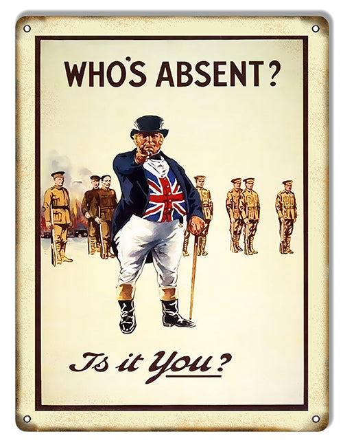 Whos Absent Is It You Military War 9×12