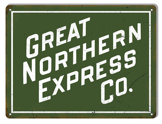 Great Northern Express Co. Railroad Vintage Style Metal Sign 9 × 12