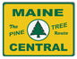 Maine Central Pine Tree Route Railroad 9×12