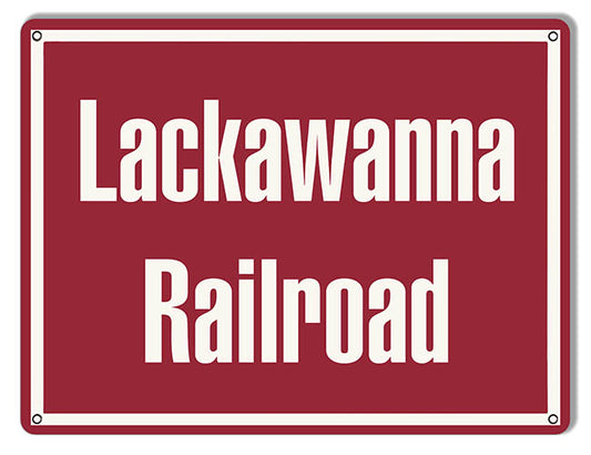 Lackawanna Railroad Vintage Style Metal Sign 9 × 12