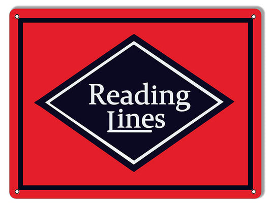 Reading Lines Railroad Vintage Style Metal Sign 9 × 12