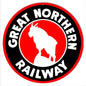 Great Northern Railway Railroad Herald 14 x 14
