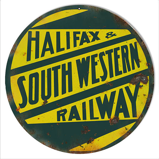Halifax South Western Railroad Vintage Style Metal Sign 14 x 14