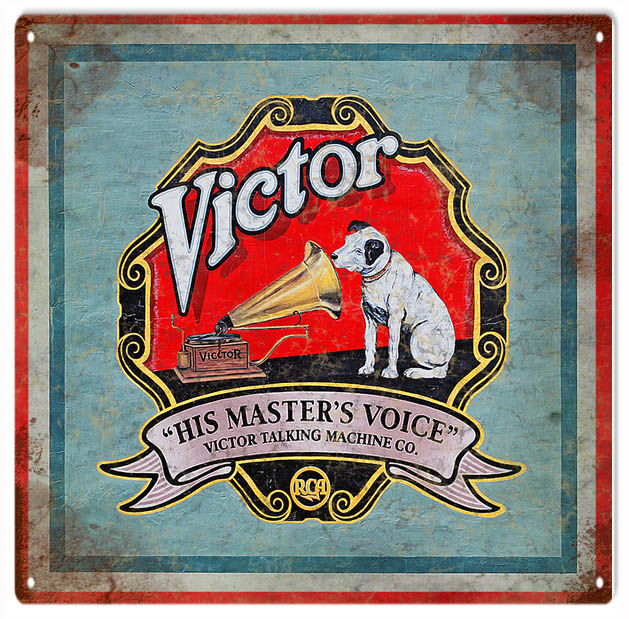 Victor His Masters Voice 12x18