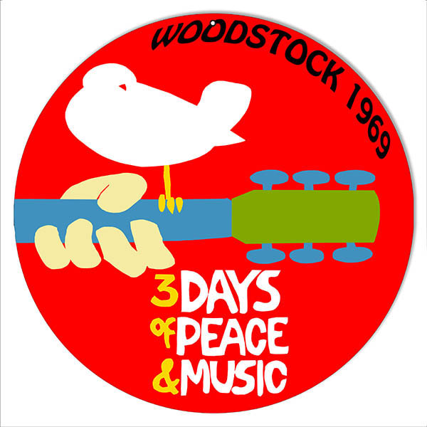 Woodstock Peace Music 18×18