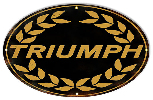 Black Triumph Motorcycle 15×24