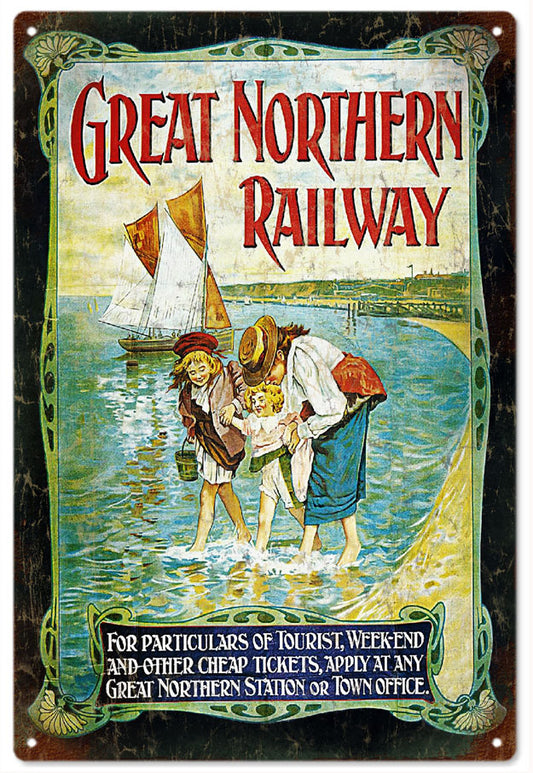 Great Northern Railway Railroad Vintage Style Metal Sign 12 x 18