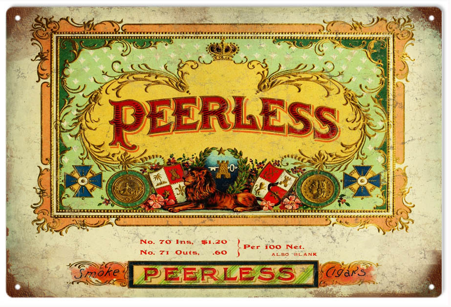 Peerless Cigar and Tobacco 12x18