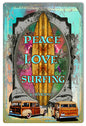 Woodies Peace Love Surfing 12x18