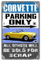 Corvette Parking Only 12x18