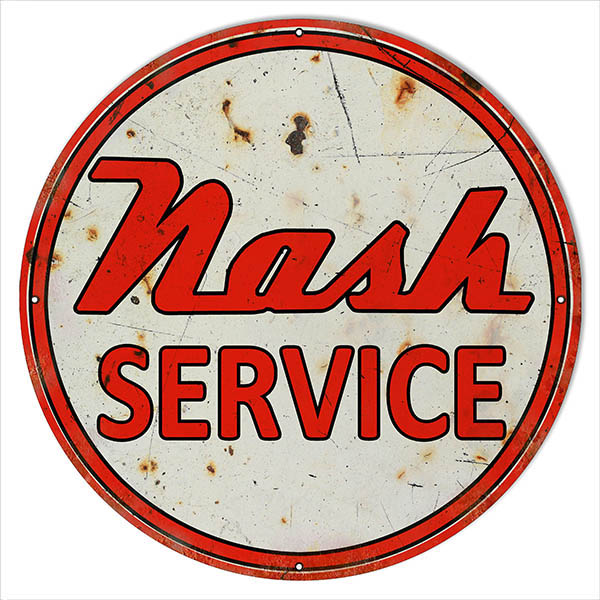 Nash Service Station Round 24x24